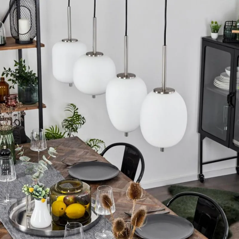 hofstein Suspension Verbania Blanc, 4 lumières