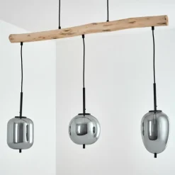 Luminaires Scandinaves-hofstein Suspension Verbania Écru, Noir, 3 lumières