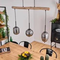 Luminaires Scandinaves-hofstein Suspension Verbania Écru, Noir, 3 lumières