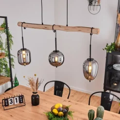 Luminaires Scandinaves-hofstein Suspension Verbania Écru, Noir, 3 lumières