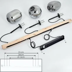 Luminaires Scandinaves-hofstein Suspension Verbania Écru, Noir, 3 lumières