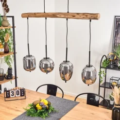 Luminaires Scandinaves-hofstein Suspension Verbania Écru, Noir, 4 lumières