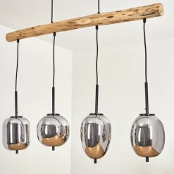 Luminaires Scandinaves-hofstein Suspension Verbania Écru, Noir, 4 lumières