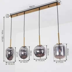 hofstein Suspension Verbania Laiton, 4 lumières