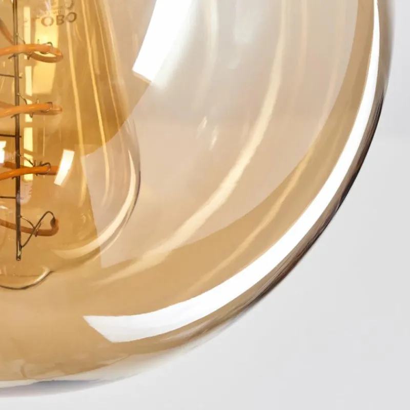 hofstein Suspension Verbania Laiton, Noir, 5 lumières