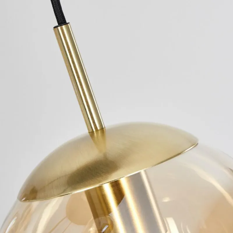 hofstein Suspension Verbania Laiton, Noir, 5 lumières