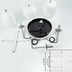 hofstein Suspension Verbania Nickel mat, 3 lumières