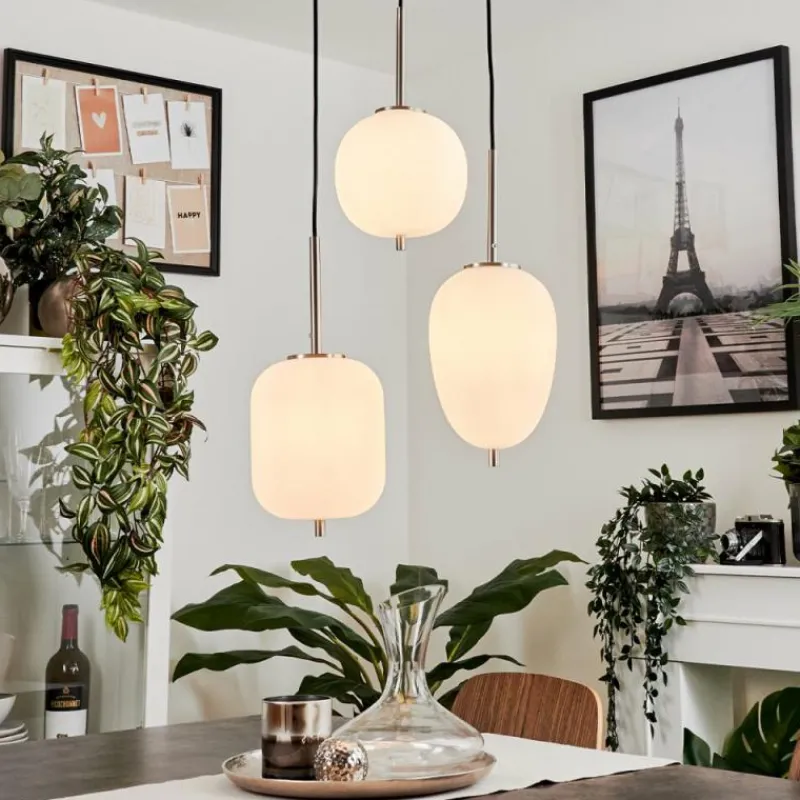 hofstein Suspension Verbania Nickel mat, 3 lumières