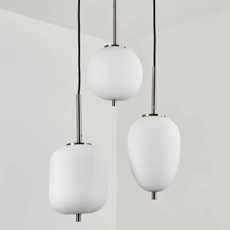 hofstein Suspension Verbania Nickel mat, 3 lumières