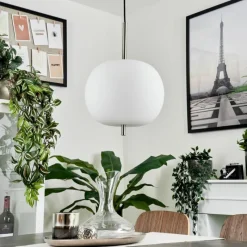 hofstein Suspension Verbania Nickel mat, 1 lumière