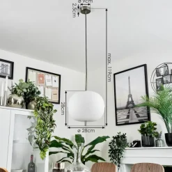 hofstein Suspension Verbania Nickel mat, 1 lumière