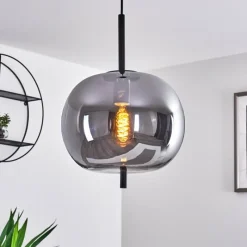 hofstein Suspension Verbania Noir, 1 lumière