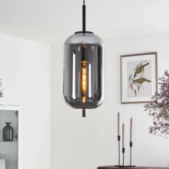 hofstein Suspension Verbania Noir, 1 lumière