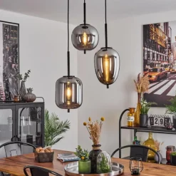 hofstein Suspension Verbania Noir, 3 lumières