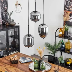 hofstein Suspension Verbania Noir, 3 lumières