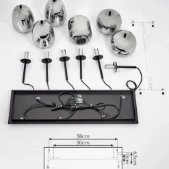 hofstein Suspension Verbania Noir, 6 lumières