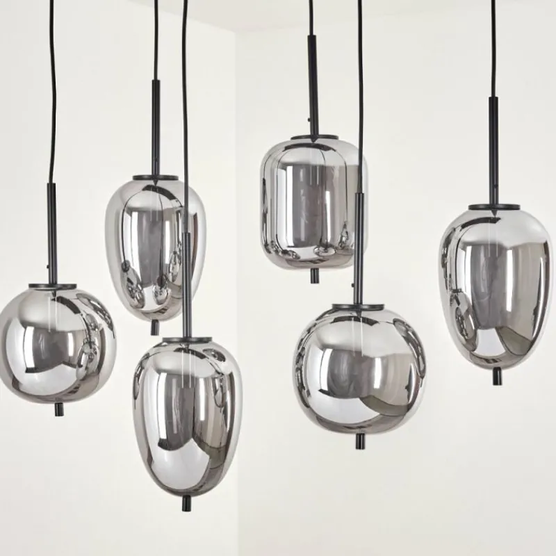 hofstein Suspension Verbania Noir, 6 lumières