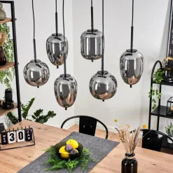 hofstein Suspension Verbania Noir, 6 lumières