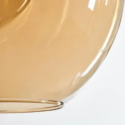 hofstein Suspension Verre 15 cm, 20 cm, 25 cm Koyoto Ambre, 3 lumières