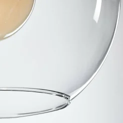 hofstein Suspension Verre 20 cm, 25 cm, 30cm Koyoto Clair, 3 lumières