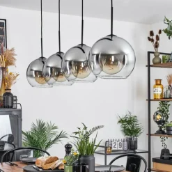 Suspension Verre Fumé-hofstein Suspension Verre 25 cm Koyoto Clair, Fumé, 4 lumières