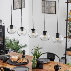 hofstein Suspension Verre 15 cm Koyoto Clair, 5 lumières