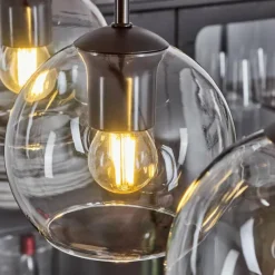 hofstein Suspension Verre 15 cm Koyoto Clair, 5 lumières