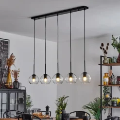 hofstein Suspension Verre 15 cm Koyoto Clair, 5 lumières