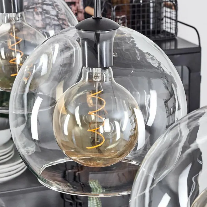 hofstein Suspension Verre 25 cm Koyoto Clair, 4 lumières