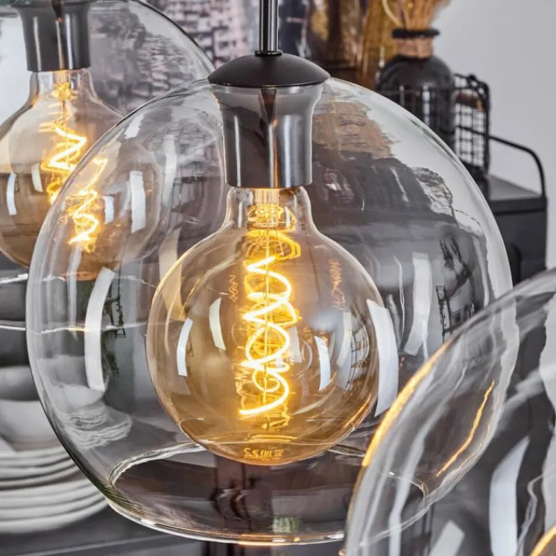 hofstein Suspension Verre 25 cm Koyoto Clair, 4 lumières