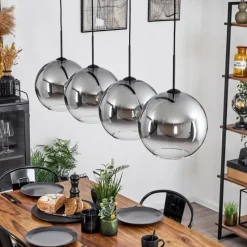 Suspension Verre Fumé-hofstein Suspension Verre 30 cm Koyoto Clair, Fumé, 4 lumières