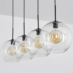 hofstein Suspension Verre 30 cm Koyoto Clair, 4 lumières