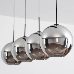 Suspension Verre Fumé-hofstein Suspension Verre 30 cm Koyoto Chrome, Fumé, 4 lumières