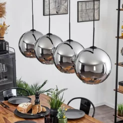 Suspension Verre Fumé-hofstein Suspension Verre 30 cm Koyoto Chrome, Fumé, 4 lumières