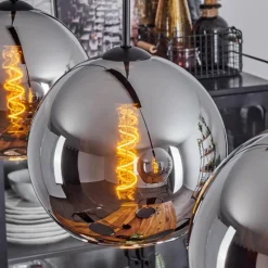 Suspension Verre Fumé-hofstein Suspension Verre 25 cm Koyoto Chrome, Fumé, 3 lumières