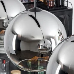 Suspension Verre Fumé-hofstein Suspension Verre 30 cm Koyoto Chrome, Clair, Fumé, 3 lumières