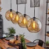 hofstein Suspension Verre 30 cm Koyoto Ambre, 4 lumières