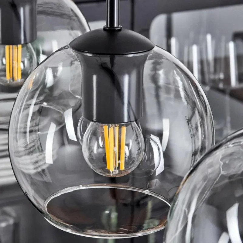 hofstein Suspension Verre 15 cm Koyoto Clair, 4 lumières