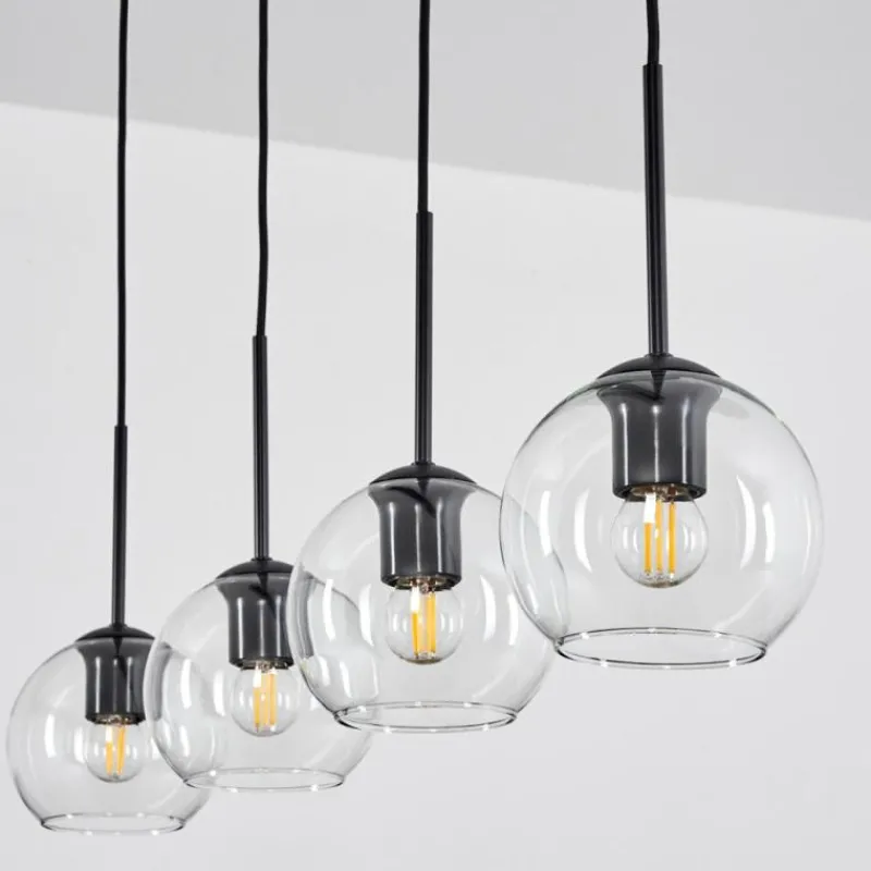 hofstein Suspension Verre 15 cm Koyoto Clair, 4 lumières