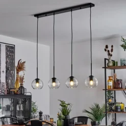 hofstein Suspension Verre 15 cm Koyoto Clair, 4 lumières