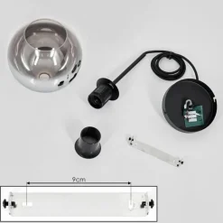 Suspension Verre Fumé-hofstein Suspension Verre 15 cm Koyoto Chrome, Clair, Fumé, 1 lumière