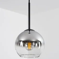 Suspension Verre Fumé-hofstein Suspension Verre 15 cm Koyoto Chrome, Clair, Fumé, 1 lumière