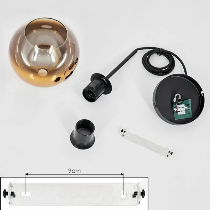 hofstein Suspension Verre 15 cm Koyoto Or, Clair, 1 lumière