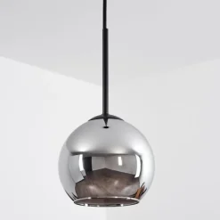 Suspension Verre Fumé-hofstein Suspension Verre 15 cm Koyoto Chrome, Fumé, 1 lumière