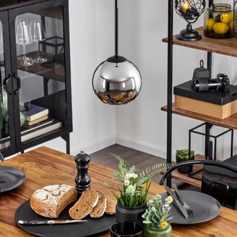 Suspension Verre Fumé-hofstein Suspension Verre 15 cm Koyoto Chrome, Fumé, 1 lumière