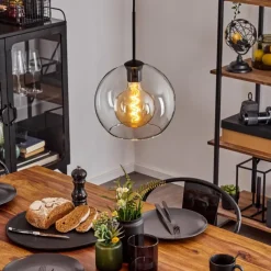 hofstein Suspension Verre 25 cm Koyoto Clair, 1 lumière