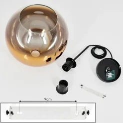 hofstein Suspension Verre 25 cm Koyoto Or, Clair, 1 lumière