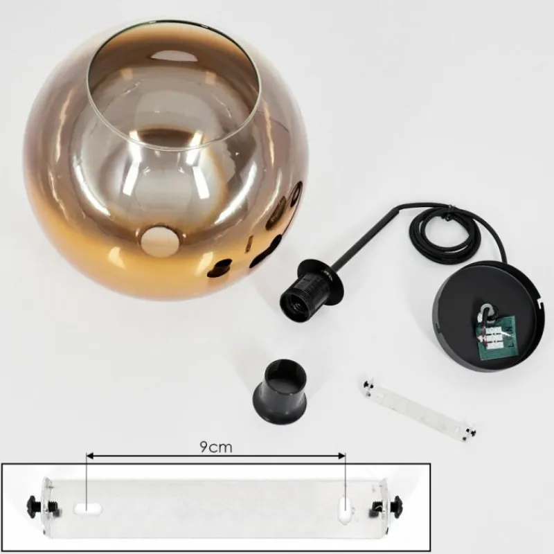 hofstein Suspension Verre 25 cm Koyoto Or, Clair, 1 lumière