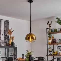 hofstein Suspension Verre 25 cm Koyoto Or, Clair, 1 lumière