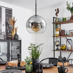 Suspension Verre Fumé-hofstein Suspension Verre 25 cm Koyoto Clair, Fumé, 1 lumière